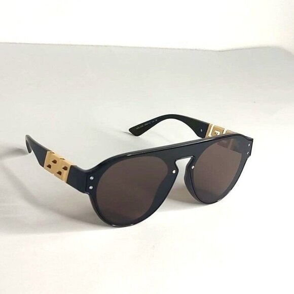 VERSACE Sunglasses VE4420 5356 73 Brown Gold Logo Aviator - Picture 4 of 12